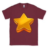 Burgundy 3d golden stars Classic Tee - AdoDesignShop