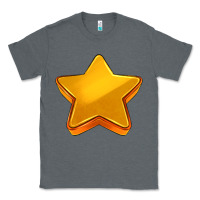 Charcoal Heather 3d golden stars Classic Tee - AdoDesignShop