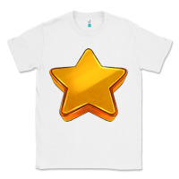 White 3d golden stars Classic Tee - AdoDesignShop