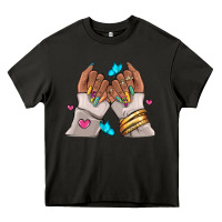Afro Woman Nail Art Heavy Core Tee | Teevron