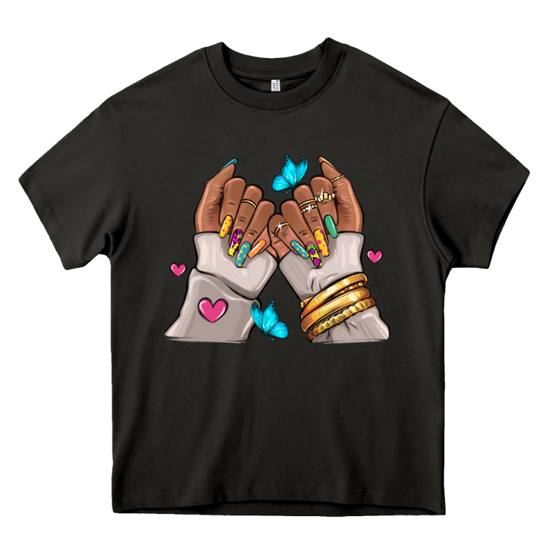 Afro Woman Nail Art Heavy Core Tee by RanaPortraitStore | Teevron