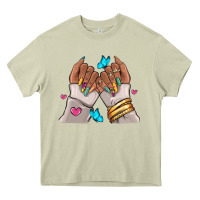 Mossy Afro woman nail art Heavy Core Tee - RanaPortraitStore