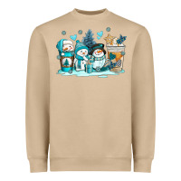 Mushroom winter snowman coffee cups Heavyweight Sweatshirt - AdoDesignShop