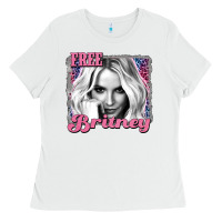 White free britney Ladies Tee - AdoDesignShop