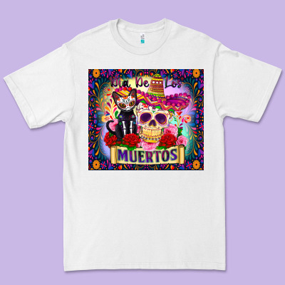 Dia De Los Muertos Premium Tee Designed By Zillion Design Studio