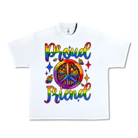 White proud friend Urban Heavy Tee - JahusDesignShop