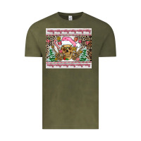 Vintage Olive pink skeleton  christmas Vintage Tee - AdoDesignShop