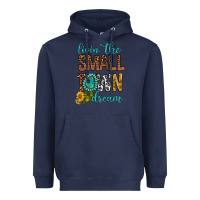Navy Living The Small Town Dream Heavyweight Hoodie - BundleAndBundleShop