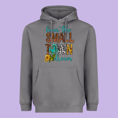 Living The Small Town Dream Heavyweight Hoodie Designed By Bundleandbundleshop
