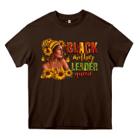 Chocolate Brown Afro American black mother leader queen Heavy Core Tee - RanaPortraitStore
