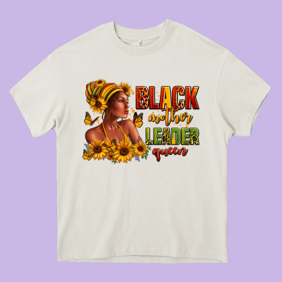 Heavy Core Tee Afro American black mother leader queen