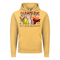 Vintage Mustard diamonds are a girls best friends Vintage Hoodie - RacoonDesign