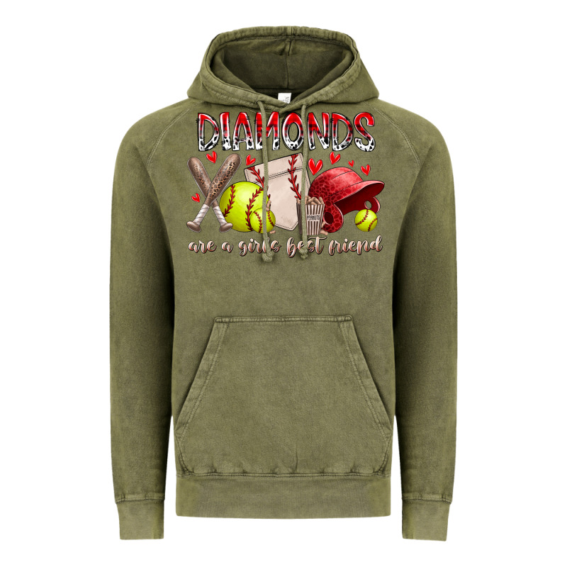 Diamonds Are A Girls Best Friends Vintage Hoodie by RacoonDesign | Teevron