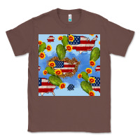 Chestnut usa map cactus and sunflower seamless pattern Classic Tee - BundleAndBundleShop