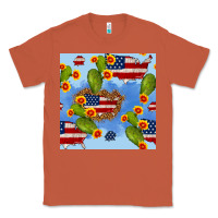 Copper usa map cactus and sunflower seamless pattern Classic Tee - BundleAndBundleShop