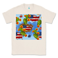 Natural usa map cactus and sunflower seamless pattern Classic Tee - BundleAndBundleShop