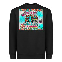Black just a girl who loves camping Heavyweight Sweatshirt - JahusDesignShop