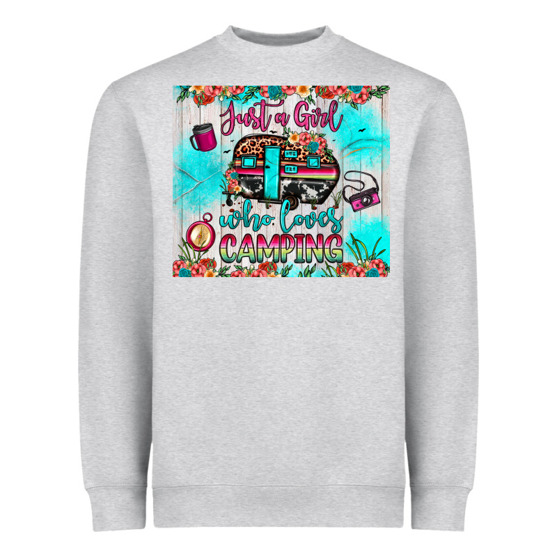 Just A Girl Who Loves Camping Heavyweight Sweatshirt by JahusDesignShop | Teevron