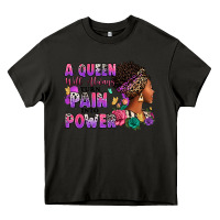 Asphalt A queen will always turn pain into power Heavy Core Tee - RanaPortraitStore