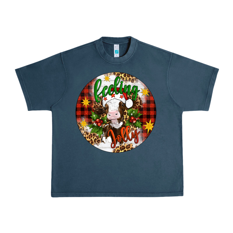 Christmas Feeling Jolly Cow Ornament Urban Heavy Tee by Artiststas | Teevron