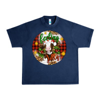 Navy Christmas feeling jolly cow ornament Urban Heavy Tee - Artiststas