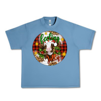 Pebble Blue Christmas feeling jolly cow ornament Urban Heavy Tee - Artiststas