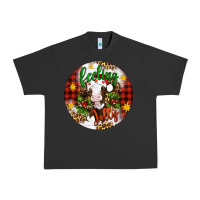 Pigment Black Christmas feeling jolly cow ornament Urban Heavy Tee - Artiststas
