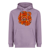 Lavender Thanksgiving Turkey With Tartan Patch Heavyweight Hoodie - BundleAndBundleShop