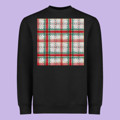 Christmas Plaid Seamless Pattern Heavyweight Sweatshirt Designed By Bundleandbundleshop