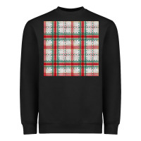 Black christmas plaid seamless pattern Heavyweight Sweatshirt - BundleAndBundleShop