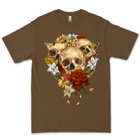 Cacao Triangle Flower Skeletons Premium Tee - RanaPortraitStore