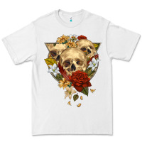 White Triangle Flower Skeletons Premium Tee - RanaPortraitStore