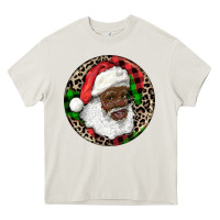 Cream Afro Santa Christmas Heavy Core Tee - RanaPortraitStore