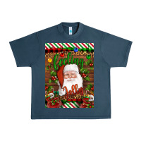 Midnight Navy Christmas Feeling Jolly Santa Urban Heavy Tee - Artiststas