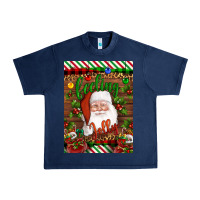 Navy Christmas Feeling Jolly Santa Urban Heavy Tee - Artiststas
