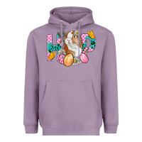 Lavender Hop Bunny Easter Heavyweight Hoodie - BundleAndBundleShop