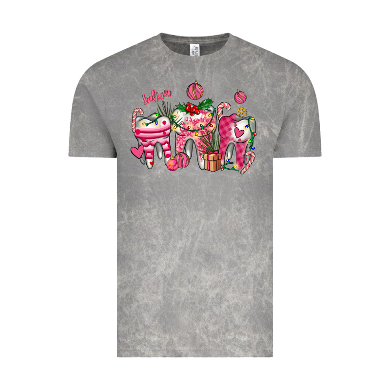 Pink Christmas Teeth Vintage Tee by AdoDesignShop | Teevron