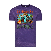 Cloud Purple i'd rather be camping Vintage Tee - JahusDesignShop