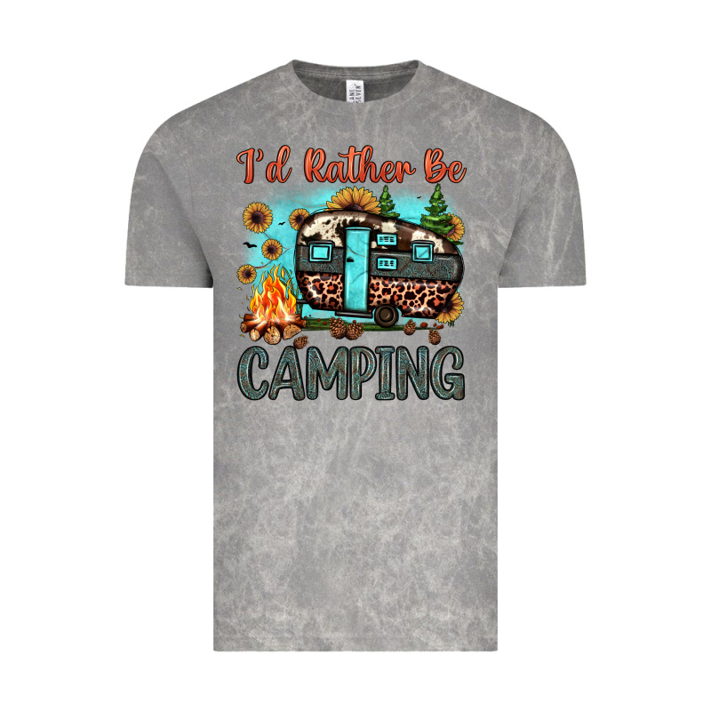 I'd Rather Be Camping Vintage Tee by JahusDesignShop | Teevron