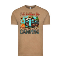 Vintage Coffee i'd rather be camping Vintage Tee - JahusDesignShop