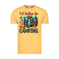 Vintage Mustard i'd rather be camping Vintage Tee - JahusDesignShop