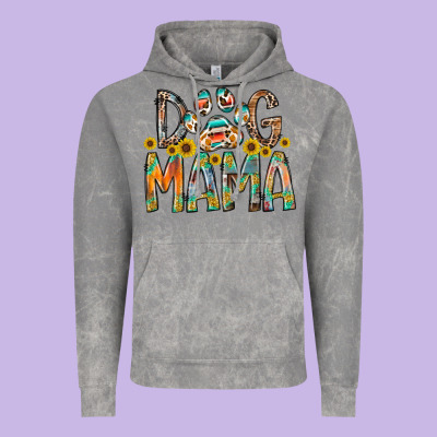 Dog Mama Vintage Hoodie Designed By Racoondesign