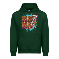 Forest Green Mama Football lightning bolt Urban Hoodie - HowdyJamesFarm