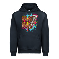 Navy Mama Football lightning bolt Urban Hoodie - HowdyJamesFarm