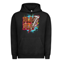 Pigment Black Mama Football lightning bolt Urban Hoodie - HowdyJamesFarm
