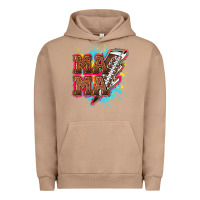 Pigment Burro Mama Football lightning bolt Urban Hoodie - HowdyJamesFarm