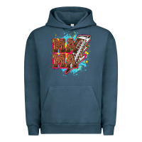 Pigment Midnight Navy Mama Football lightning bolt Urban Hoodie - HowdyJamesFarm