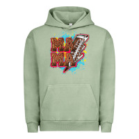 Pigment Oil Green Mama Football lightning bolt Urban Hoodie - HowdyJamesFarm