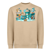 Mushroom winter coffe cups Heavyweight Sweatshirt - AdoDesignShop