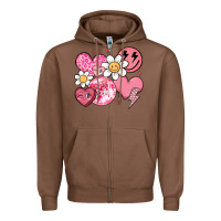 Chestnut retro valentines day Zipper Hoodie - MaliasSmallBusiness